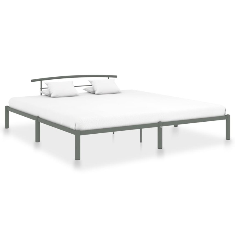 vidaXL Estructura de cama de metal gris 200x200 cm