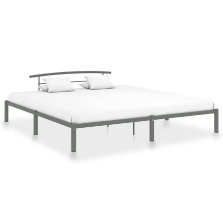 vidaXL Estructura de cama de metal gris 200x200 cm