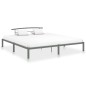 vidaXL Estructura de cama de metal gris 200x200 cm