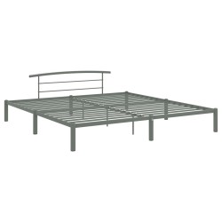 vidaXL Estructura de cama de metal gris 200x200 cm