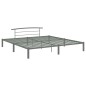 vidaXL Estructura de cama de metal gris 200x200 cm