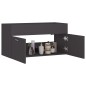 vidaXL Armario para lavabo madera contrachapada gris 90x38,5x46 cm vidaXL Armario para lavabo madera contrachapada gris 90x38,5x46 cm