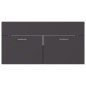 vidaXL Armario para lavabo madera contrachapada gris 90x38,5x46 cm vidaXL Armario para lavabo madera contrachapada gris 90x38,5x46 cm