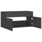 vidaXL Armario para lavabo madera contrachapada gris 90x38,5x46 cm vidaXL Armario para lavabo madera contrachapada gris 90x38,5x46 cm