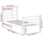 vidaXL Estructura de cama madera maciza marrón miel 90x200 cm vidaXL Estructura de cama madera maciza marrón miel 90x200 cm