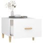 vidaXL Mesa de centro madera contrachapada blanco 50x50x40 cm vidaXL Mesa de centro madera contrachapada blanco 50x50x40 cm