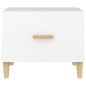 vidaXL Mesa de centro madera contrachapada blanco 50x50x40 cm vidaXL Mesa de centro madera contrachapada blanco 50x50x40 cm