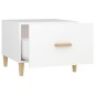 vidaXL Mesa de centro madera contrachapada blanco 50x50x40 cm vidaXL Mesa de centro madera contrachapada blanco 50x50x40 cm