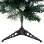 vidaXL Árbol Navidad artificial con soporte PVC verde y blanco 90 cm