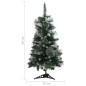 vidaXL Árbol Navidad artificial con soporte PVC verde y blanco 90 cm