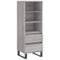 vidaXL Aparador alto madera contrachapada gris Sonoma 40x36x110 cm vidaXL Aparador alto madera contrachapada gris Sonoma 40x36x110 cm