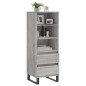 vidaXL Aparador alto madera contrachapada gris Sonoma 40x36x110 cm vidaXL Aparador alto madera contrachapada gris Sonoma 40x36x110 cm