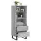 vidaXL Aparador alto madera contrachapada gris Sonoma 40x36x110 cm vidaXL Aparador alto madera contrachapada gris Sonoma 40x36x110 cm