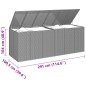 vidaXL Baúl para cojines de jardín ratán PE gris 291x100,5x104 cm vidaXL Baúl para cojines de jardín ratán PE gris 291x100,5x104 cm