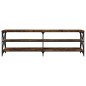 vidaXL Mueble de TV madera contrachapada roble ahumado 160x40x50 cm