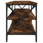 vidaXL Mueble de TV madera contrachapada roble ahumado 160x40x50 cm