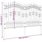vidaXL Valla de jardín con punta de lanza acero recubierto negro 165cm vidaXL Valla de jardín con punta de lanza acero recubierto negro 165cm