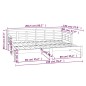 vidaXL Sofá cama extraíble madera maciza de pino blanco 2x(90x200) cm vidaXL Sofá cama extraíble madera maciza de pino blanco 2x(90x200) cm