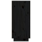 vidaXL Aparador de madera maciza de pino negro 111x34x75 cm