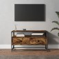 vidaXL Mueble para TV madera contrachapada roble ahumado 80x35x45 cm