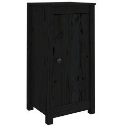 vidaXL Aparador de madera maciza de pino negro 40x35x80 cm