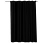 vidaXL Cortina opaca con ganchos look de lino negro 290x245 cm vidaXL Cortina opaca con ganchos look de lino negro 290x245 cm