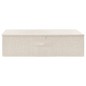 vidaXL Caja de almacenaje tela color crema 70x40x18 cm vidaXL Caja de almacenaje tela color crema 70x40x18 cm