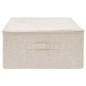 vidaXL Caja de almacenaje tela color crema 70x40x18 cm vidaXL Caja de almacenaje tela color crema 70x40x18 cm