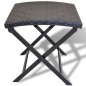 vidaXL Taburete plegable de ratán sintético negro vidaXL Taburete plegable de ratán sintético negro