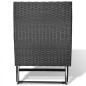 vidaXL Taburete plegable de ratán sintético negro vidaXL Taburete plegable de ratán sintético negro