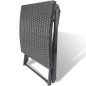 vidaXL Taburete plegable de ratán sintético negro vidaXL Taburete plegable de ratán sintético negro