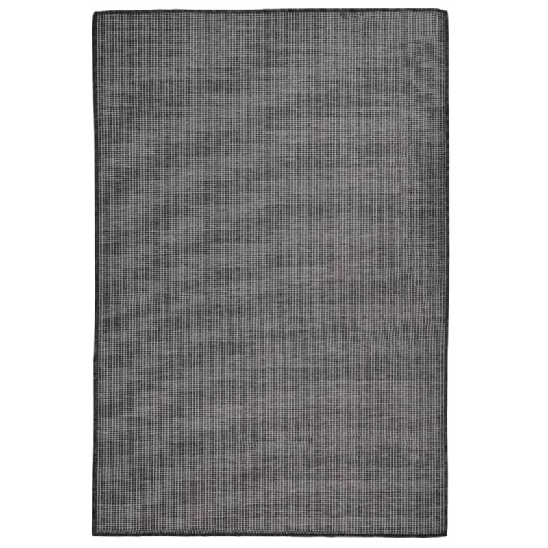 vidaXL Alfombra de exterior de tejido plano gris 120x170 cm