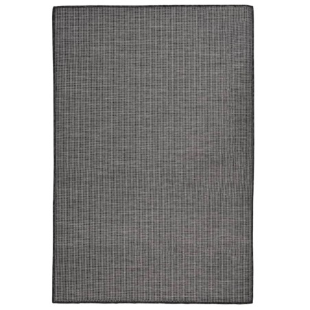 vidaXL Alfombra de exterior de tejido plano gris 120x170 cm