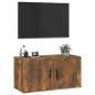 vidaXL Mueble para TV de pared roble ahumado 80x34,5x40 cm vidaXL Mueble para TV de pared roble ahumado 80x34,5x40 cm