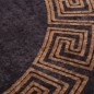vidaXL Alfombra lavable antideslizante negro y dorado φ120 cm