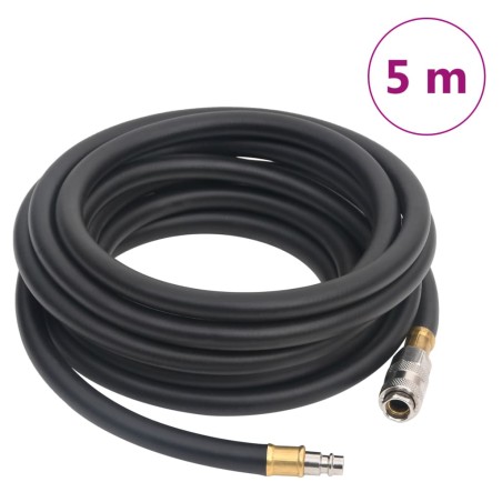vidaXL Manguera de aire híbrida caucho y PVC negro 15 mm 5 m