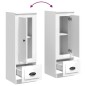 vidaXL Aparador madera contrachapada blanco brillo 36x35,5x103,5 cm vidaXL Aparador madera contrachapada blanco brillo 36x35,5x103,5 cm