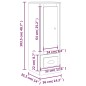 vidaXL Aparador madera contrachapada blanco brillo 36x35,5x103,5 cm vidaXL Aparador madera contrachapada blanco brillo 36x35,5x103,5 cm