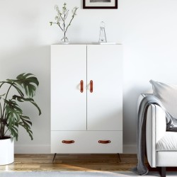 vidaXL Aparador alto madera de ingeniería blanco 69,5x31x115 cm