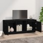 vidaXL Mueble para TV de madera maciza de pino negro 110,5x35x44 cm vidaXL Mueble para TV de madera maciza de pino negro 110,5x35x44 cm