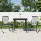 vidaXL Juego de comedor de jardín 3 piezas ratán PVC negro vidaXL Juego de comedor de jardín 3 piezas ratán PVC negro
