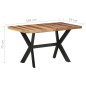 vidaXL Mesa de comedor de madera acacia acabado miel 140x70x75 cm vidaXL Mesa de comedor de madera acacia acabado miel 140x70x75 cm