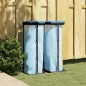 vidaXL Soportes para bolsas de basura 2 uds PP negro y azul 120 L vidaXL Soportes para bolsas de basura 2 uds PP negro y azul 120 L