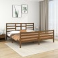 vidaXL Estructura de cama madera maciza de pino marrón miel 200x200 cm vidaXL Estructura de cama madera maciza de pino marrón miel 200x200 cm