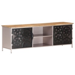 vidaXL Mueble para TV de madera de mango rugosa 120x30x40 cm