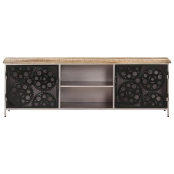 vidaXL Mueble para TV de madera de mango rugosa 120x30x40 cm