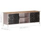 vidaXL Mueble para TV de madera de mango rugosa 120x30x40 cm