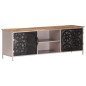 vidaXL Mueble para TV de madera de mango rugosa 120x30x40 cm