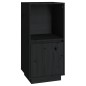 vidaXL Aparador de madera maciza de pino negro 38x35x80 cm vidaXL Aparador de madera maciza de pino negro 38x35x80 cm