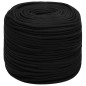 vidaXL Cuerda de trabajo poliéster negro 10 mm 100 m vidaXL Cuerda de trabajo poliéster negro 10 mm 100 m